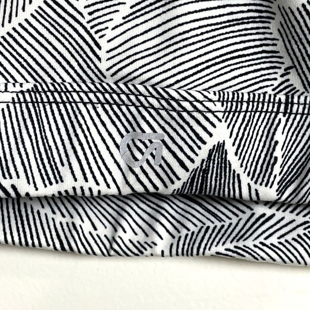 GapFit Women's Support Strappy Sports Bra White & Black Print Padded Size Small - Picture 5 of 8